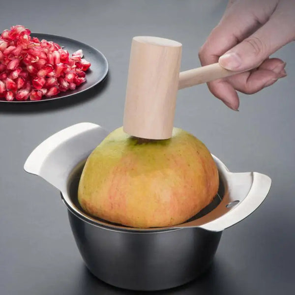 Pomegranate Opener With Bowl Stainless Steel Easy Removal Pomegranate Peeler Kitchen Gadget Artifact For Pomegranates