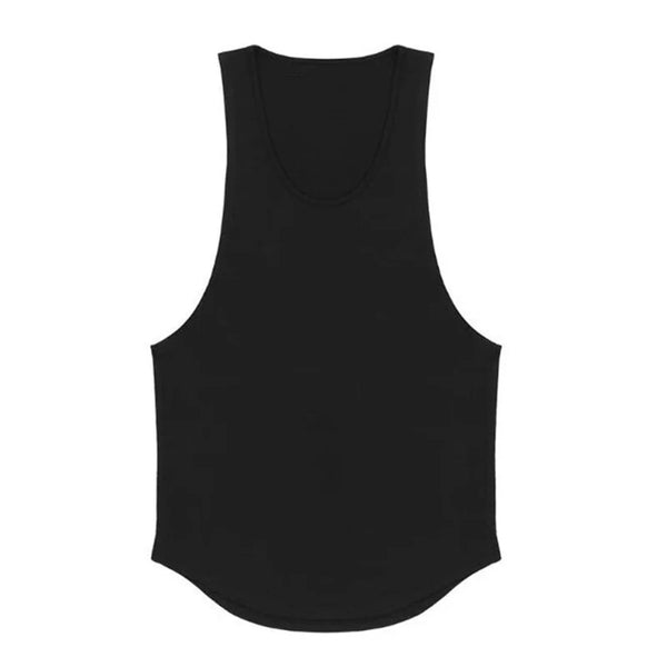 Cotton Breathable Sleeveless T-Shirt Gym Fitness Bodybuilding Training Clothing Mens Running Sport Solid Color Muscle Tank Tops