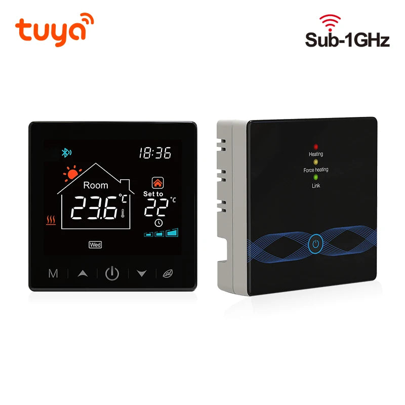 Tuya Smart Home Wifi Wireless Thermostat RF Battery Gas Boiler Water Heating  Digital Temperature Controller Alexa Google Home