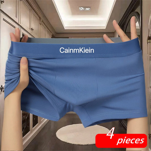 4 pcs  Men's Underwear Hombre Panties Boxers Short Solid Male Underwear Soft Men Panties Shorts Underwear