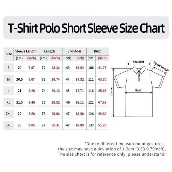 Men's Lapel POLO Shirt Summer Fashion Casual Business High Quality Comfortable Printed T-shirt Men's New POLO Shirt Clothing