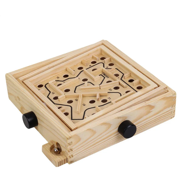 Wooden Labyrinth Board Games For Children Ball Moving 3D Maze Puzzle Handcrafted Toys Kids Table Balance Education Board Game