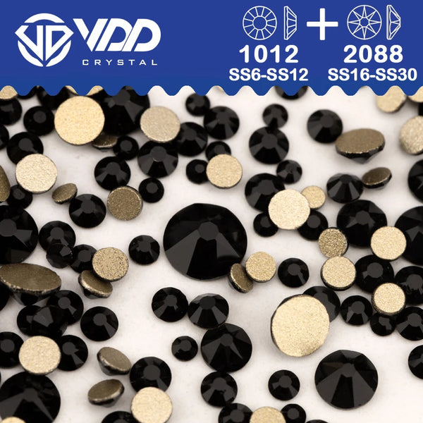 VDD Mix Size SS6-SS30 AAAAA High Quality Glass 2088 Rhinestones Crystal Flatback Strass Stones Crafts DIY Nail Art Decoration