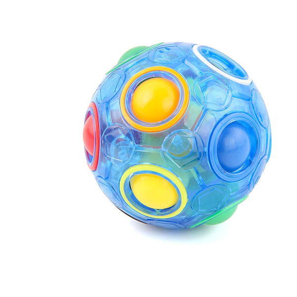 Magic Rainbow Puzzle Ball Speed Cube Ball Fun Stress Reliever Brain Teaser Color Matching 3D Puzzle Toy for Children Teen Adult