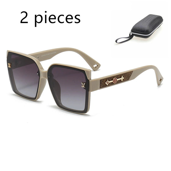 Fashion Luxury Brand Retro Square Large Frame Sunglasses for Women Men's Designer Sunglasses for Women UV400 Driving Glasses