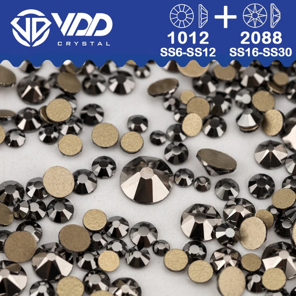 VDD Mix Size SS6-SS30 AAAAA High Quality Glass 2088 Rhinestones Crystal Flatback Strass Stones Crafts DIY Nail Art Decoration