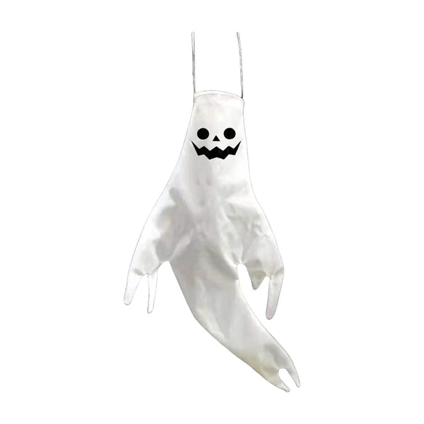 Halloween Windsocks Hanging Ghost Tree Hanging Windsock White Flying Ghosts Outdoor Haunted House Decor Outside Party Supplies