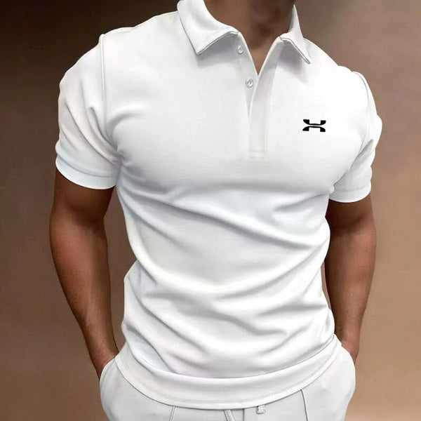 Men's New T-shirt Classic Short sleeved Polo Shirt Summer Top Casual T-shirt Button Collar Super Large S-4XL Casual Polo Shirt