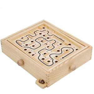 Wooden Labyrinth Board Games For Children Ball Moving 3D Maze Puzzle Handcrafted Toys Kids Table Balance Education Board Game