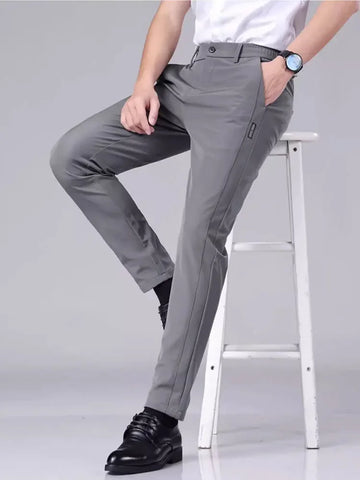 Casual pants men's trousers straight leg loose black suit pants professional business formal suit pants oversized