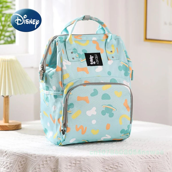 Disney Mickey Minnie's New Diaper Bag Backpack Luxury Brand Original Baby Bag Cartoon Fashion Baby Diaper Bag Large Capacity