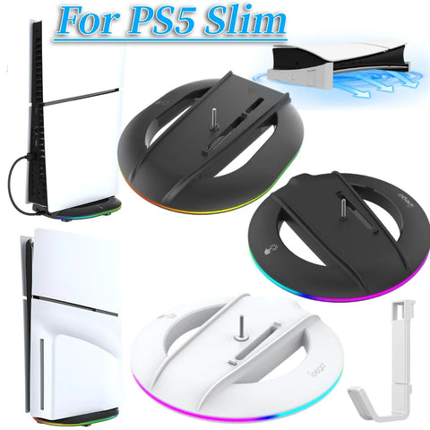 Vertical Stand For PS5 Slim Game Console Base Anti-Slip Holder For Sony Playstation 5 Slim Disc/Digital Edition Game Accessories