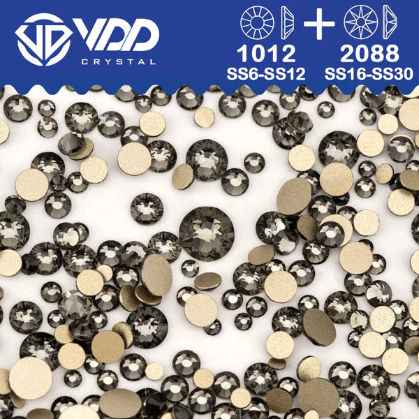 VDD Mix Size SS6-SS30 AAAAA High Quality Glass 2088 Rhinestones Crystal Flatback Strass Stones Crafts DIY Nail Art Decoration