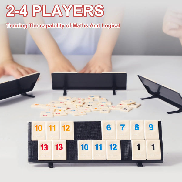 AIUAZA Rummy Cube game  portable packaging, travel toy board game，suitable for family classic board games, 2-4 person party game