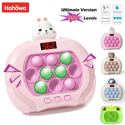 999 Level Electronic Pop Quick Push Bubbles Game Machine Toys Kids Handheld Game Console Whac-A-ole Squeeze Relief Toys Gifts