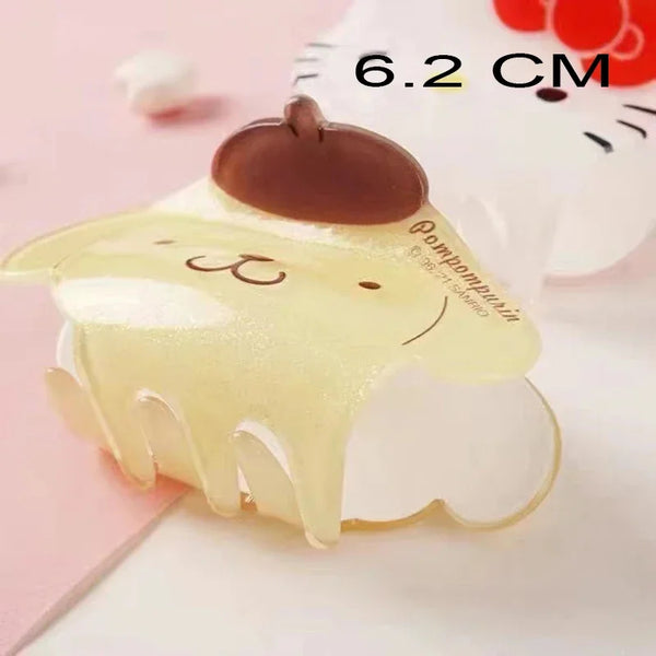 Sanrio Kuromi Hair Claws Women Fashion Cute Hello Kitty Hairclip Girl Cinnamoroll Acrylic Shark Clip Kid My Melody Birthday Gift