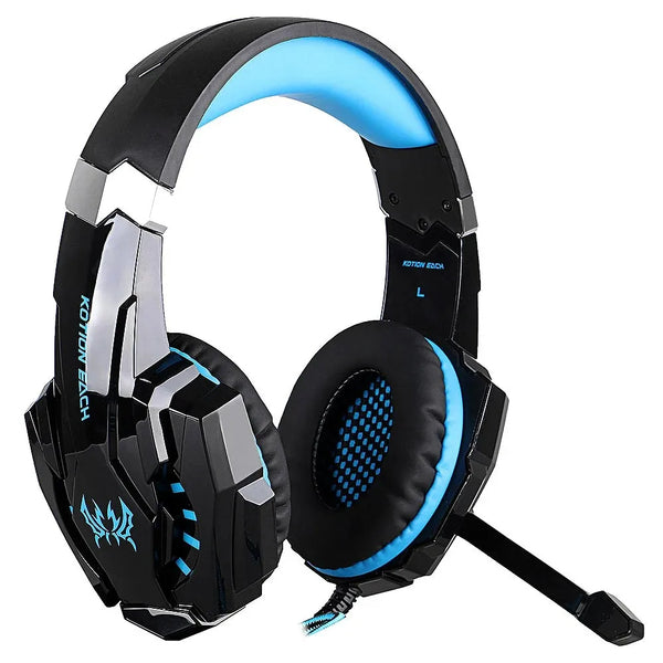 KOTION EACH G9000 Gaming Headset Deep Bass Stereo Game Esports Headphone with Microphone LED Light 3.5mm+USB for Laptop PC Gamer