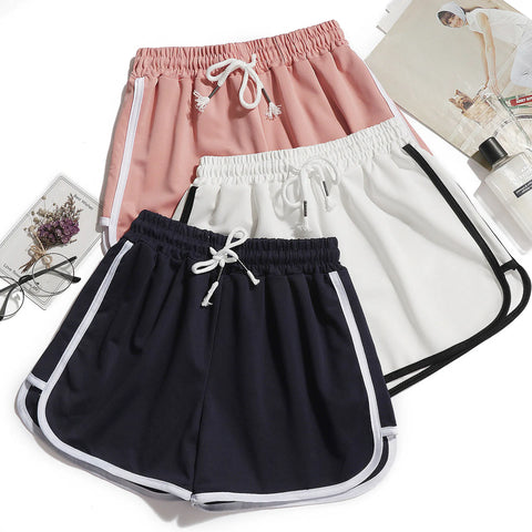 Summer Fashion Casual Bottoms Shorts Women Candy Color Breathable Plus Size Shorts Casual Lady Elastic Waist Sports Short Pants