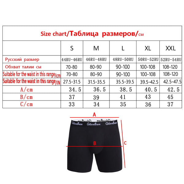 5pcs Set Mid-Long Black Boxer Shorts Men Underwear Breathable Male Underpants for Men Homme Boxershorts Slips Soft Panties 2024