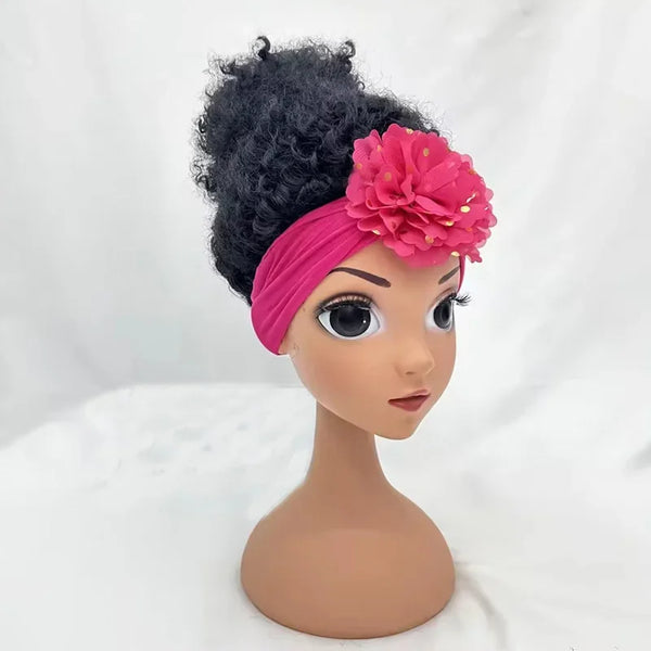 New Arrival Cute Kids Headband Wig Decoration for Girl Fashion Girl Wigs Without Lace Front Afro Baby Girl Wigs with Band