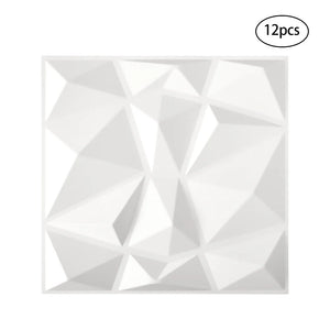 12pcs Decorative PVC 3D Diamond Wall Panels