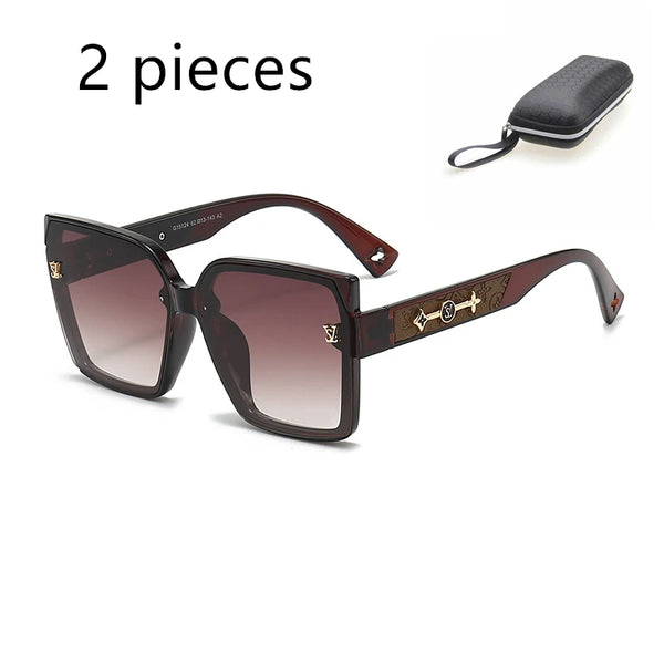 Fashion Luxury Brand Retro Square Large Frame Sunglasses for Women Men's Designer Sunglasses for Women UV400 Driving Glasses