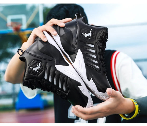 Brand Leather Men Sneakers Comfortable Basketball Non-Slip Lightweight Shoes Men's Training Basket Waterproof Basketball Boots