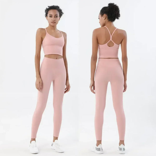 Sportswear Woman Gym Sports Bra and Leggings Two Piece Sets Outifits Naked Feeling Female Fitness Clothing Women' Tracksuit