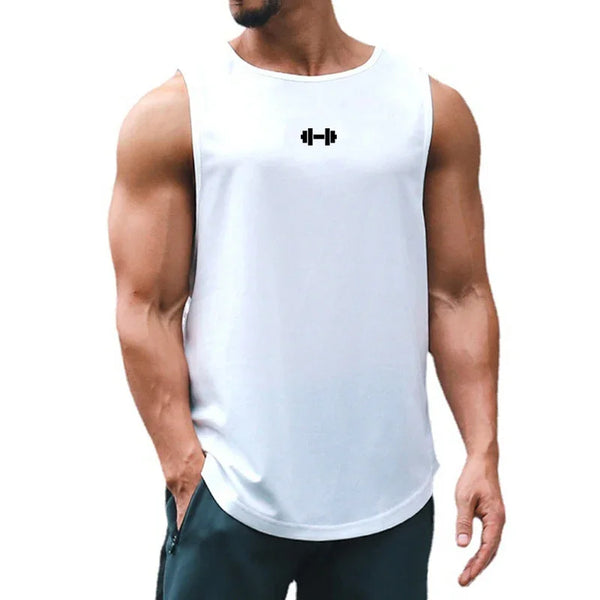 Gym Fitness Bodybuilding Sport Vests Mesh Breathable Quick Dry Running Tank Tops Mens Workout Muscle Casual Elastic T-shirts