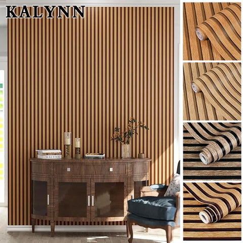 Wood Grating Wallpaper Self-Adhesive Removable Peel and Stick Wall Paper Countertop Cabinet Vinyl Decoration Stickers Width 45CM