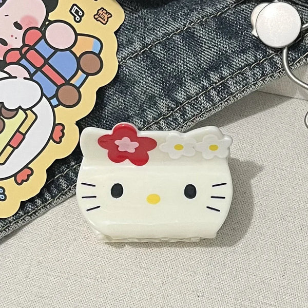 Sanrio Kuromi Hair Claws Women Fashion Cute Hello Kitty Hairclip Girl Cinnamoroll Acrylic Shark Clip Kid My Melody Birthday Gift