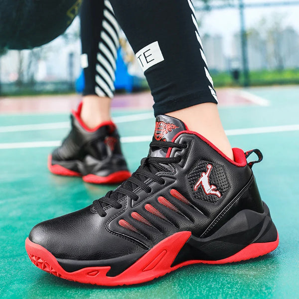 Brand Leather Men Sneakers Comfortable Basketball Non-Slip Lightweight Shoes Men's Training Basket Waterproof Basketball Boots