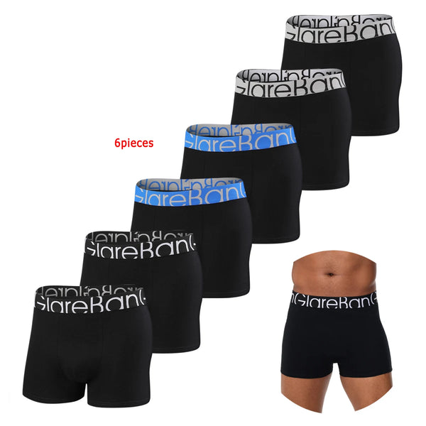 6pcs pack Black Boxer Shorts Men Underwear Soft Breathable Male Underpants for Men Homme Boxershorts Slips 2024 Panties