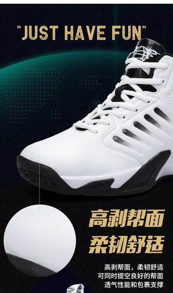 Brand Leather Men Sneakers Comfortable Basketball Non-Slip Lightweight Shoes Men's Training Basket Waterproof Basketball Boots