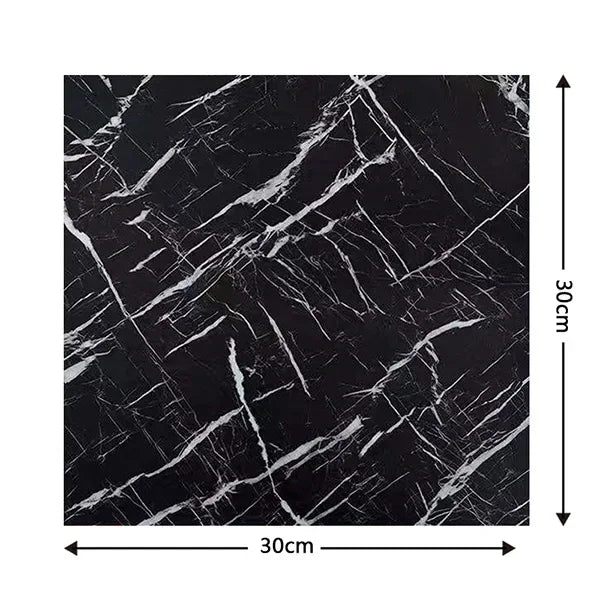 Simulated Marble Tile Floor Sticker - Waterproof PVC Self-adhesive for Living Room, Kitchen, Home Decor - Wall Stickers