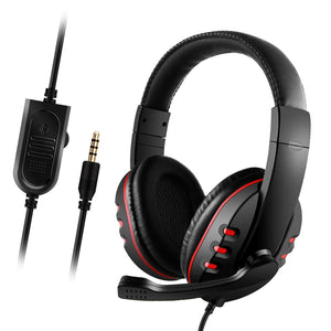 3.5mm Wired Gaming Headphones Over Ear Game Headset Noise Canceling Earphone with Microphone Volume Control for PC Laptop