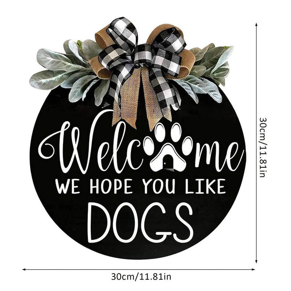 30 CM Featival Party Welcome Sign Acrylic Sign Holiday Decor Crafts Pendant Rustic Front Door Hello Text for Farmhouse Porch