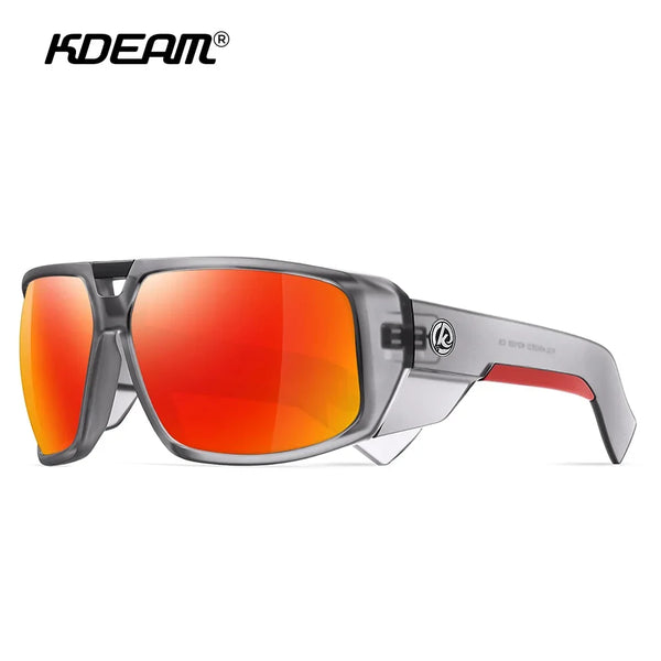 KDEAM New Large Frame Designer Polarized Men Sunglasses Luxury Brand Windproof Driving Glasses Fishing Eyewear Fashion Women Eye