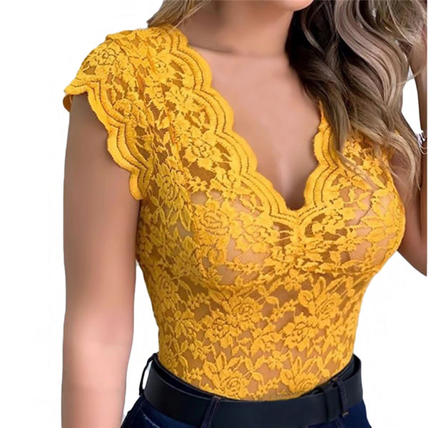 Sexy Lace Cami Bralette Crochet Vest Casual Solid Color Women Crop Top Trend Women Lace Hollow Out Crop Top For Ladies