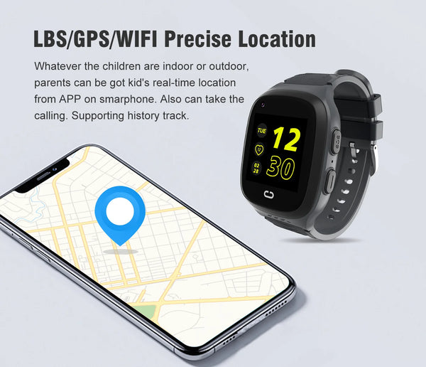 Kids Smart Watch 4G Sim Card Video Call Chat Camera SOS GPS Location Tracker WiFi Flashlight Waterproof Smart Watch For Children