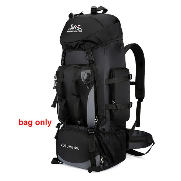 90L Waterproof Hiking Camping Backpack Trekking Bag Rucksack Large Capacity Travel Outdoor Sports Bags Camping Equipment Men