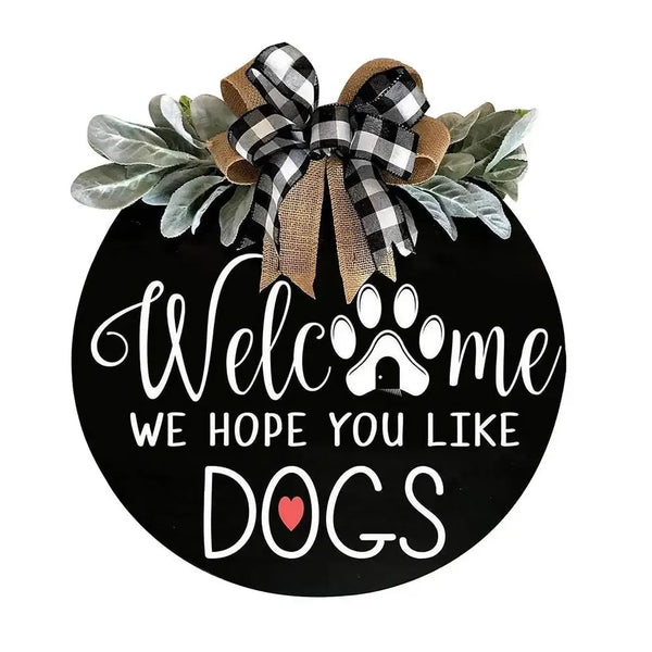 30 CM Featival Party Welcome Sign Acrylic Sign Holiday Decor Crafts Pendant Rustic Front Door Hello Text for Farmhouse Porch