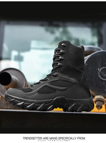 Men Tactical Boots Autumn Special Forces Field Man Boot Lightweight Outdoor Non-Slip Waterproof Shoes Zapatillas Hombre