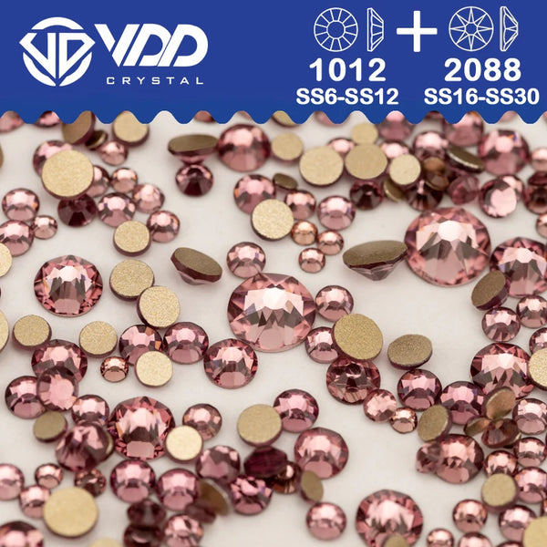 VDD Mix Size SS6-SS30 AAAAA High Quality Glass 2088 Rhinestones Crystal Flatback Strass Stones Crafts DIY Nail Art Decoration