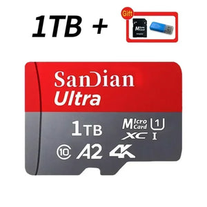 1TB Original SD Card 2TB Large Capacity Memory Cards Micro TF/SD Card 512GB High Speed Flash Card for PC/Desktop/Mac/Cameras