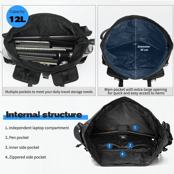 Lifetime Warranty Fashion Shoulder Bag For Men Crossbody Bags Male Expandable Bag 13.3inch Laptop Bag Messenger Bag Boys Handbag