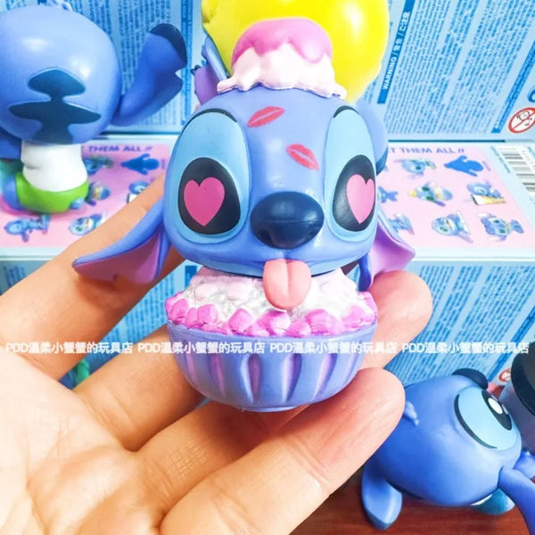 Disney Stitch Surprise Blind Box Complete Set of Hidden Ice Cream Cartoon Dolls Desktop Ornaments Cute Kawaii Mysterious Box