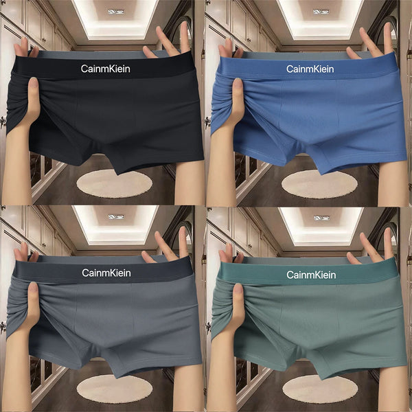 4 pcs  Men's Underwear Hombre Panties Boxers Short Solid Male Underwear Soft Men Panties Shorts Underwear