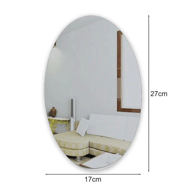 Oval Square 3D Acrylic Mirror Wall Sticker  For Bathroom Home Decor Mirror Wall Stickers Home Décor Decals Stickers Vinyl Art