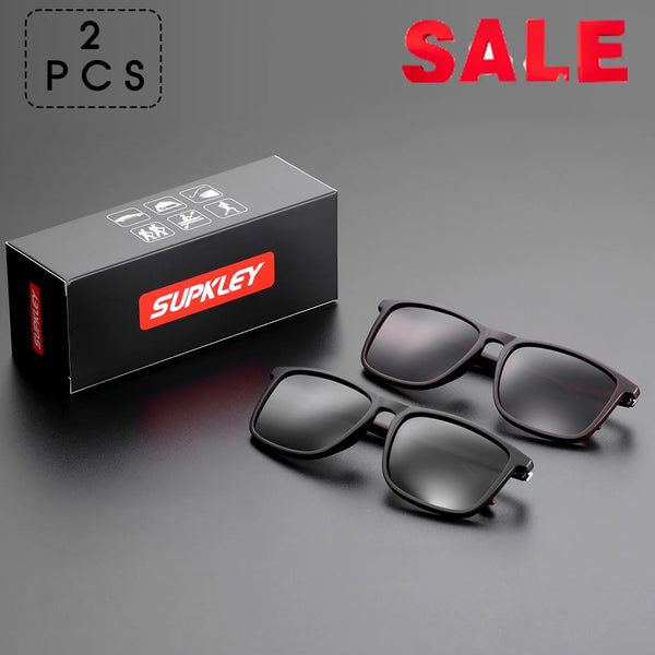 SUPKLEY Sports Sunglasses for Men Polarized Comfortable Wear Square Sun Glasses Male Light Weight Eyewear Accessory with Origina